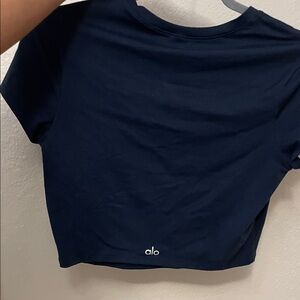 ALO Yoga Dark Blue Crop Top